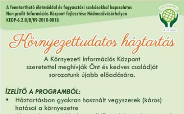 Környezettudatos háztartás-előadás