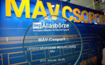 A MÁV-é lett a legegységesebb stand a HVG állásbörzéjén