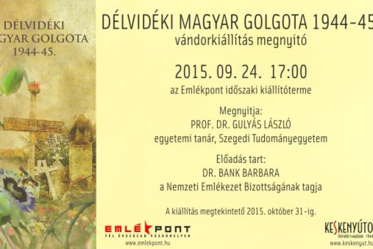„Mondjátok el gyerekeiteknek” Tablókiállítás az Emlékpontban a délvidéki magyar golgotáról
