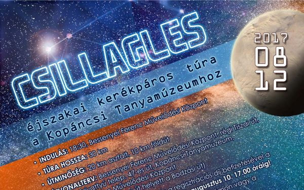 CSILLAGLES- éjszakai kerékpáros túra a Kopáncsi tanyamúzeumhoz