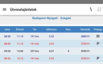 Vonatinfó alkalmazás - mobiltelefonon is egyszerűen tájékozódhatnak az utasok
