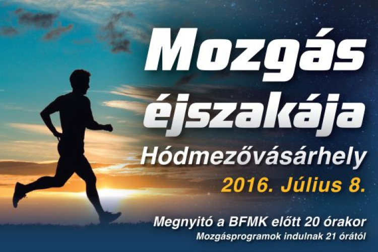 Mozgás Éjszakája Hódmezővásárhelyen: harminchárom éjszakai mozgásprogram közül választhatnak az érdeklődők