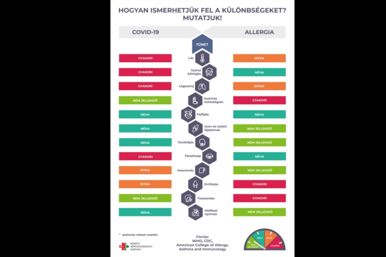 Ezek a koronavírus és az allergia tünetei közti különbségek