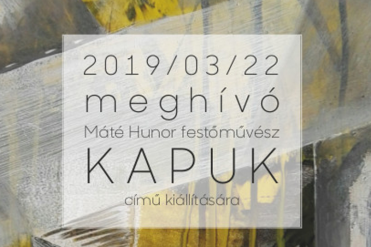 Máté Hunor kiállítása a Hódmezővásárhelyi Művésztelepen