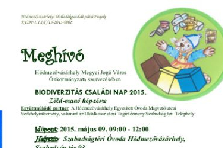 Biodiverzitás családi nap