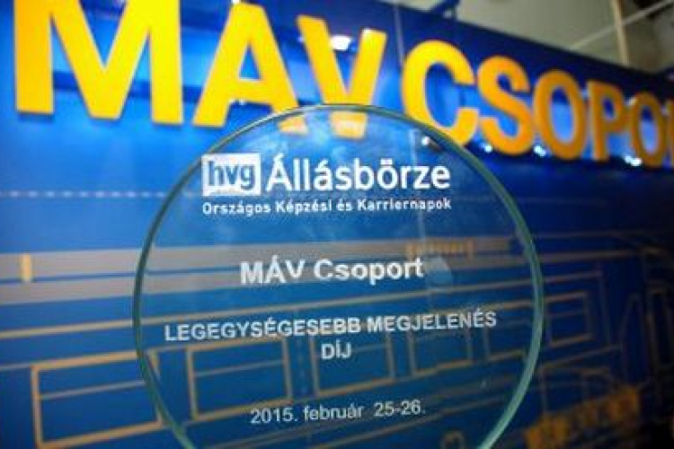 A MÁV-é lett a legegységesebb stand a HVG állásbörzéjén